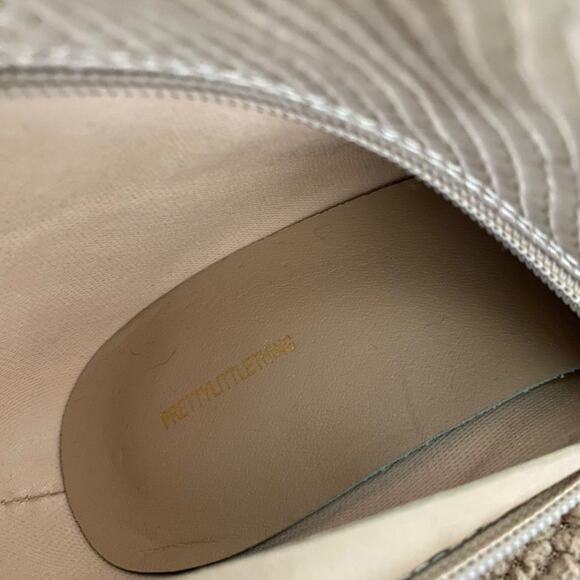 Pretty Little Thing Faux Leather Metal Heeled Boots in Cream - Picture 6 of 7